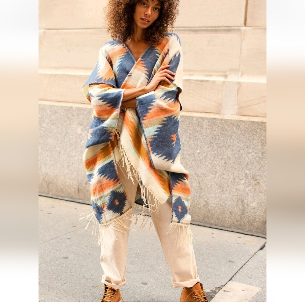 Free People Crossroads Poncho One Size - Picture 7 of 12